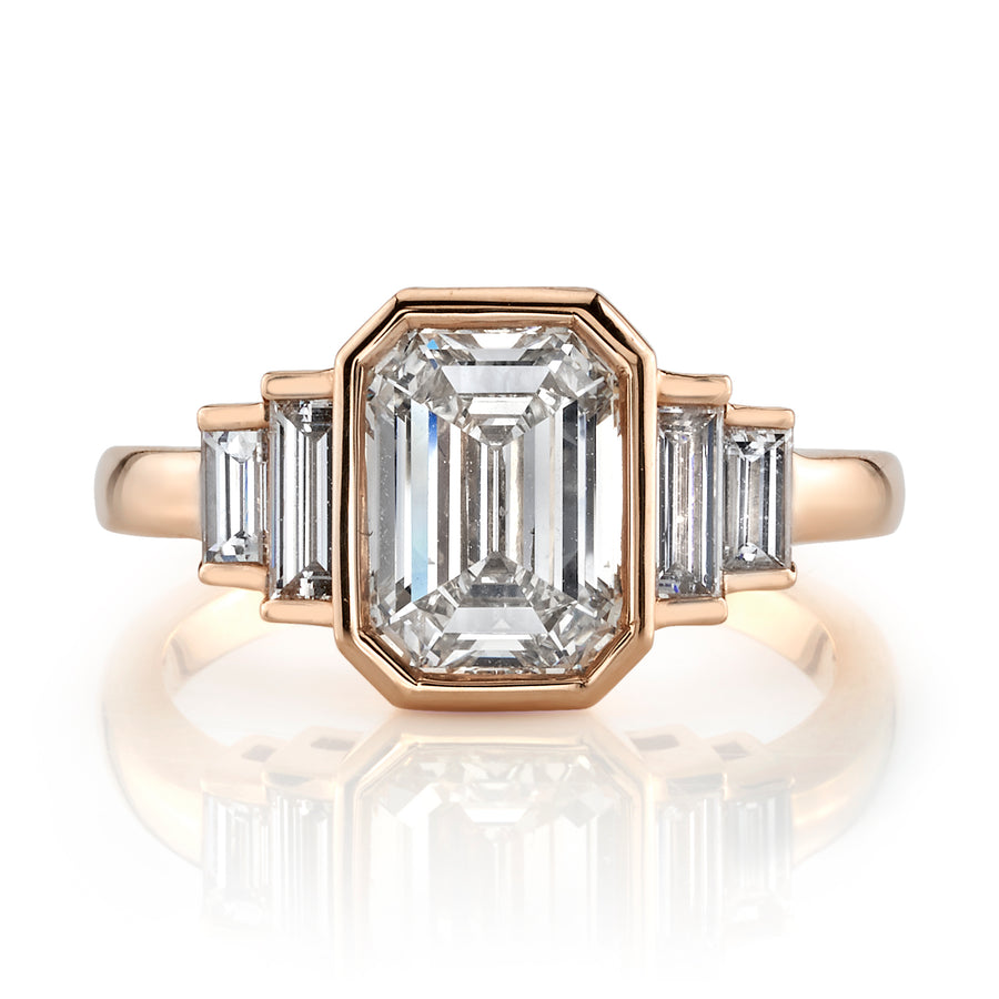 Classic Art Deco Engagement Ring with Baguette Cut Diamonds – ARTEMER